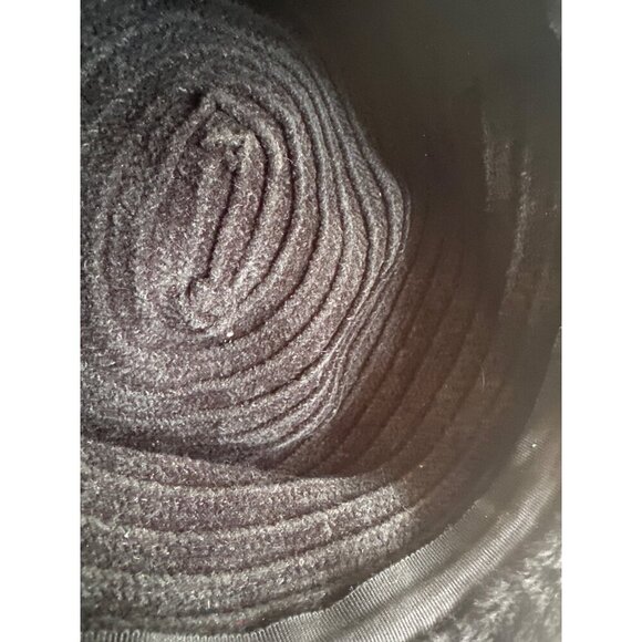 Aulin Womens Black Faux Fur & Ribbed Fabric Bucket Hat One Size - Picture 5 of 5